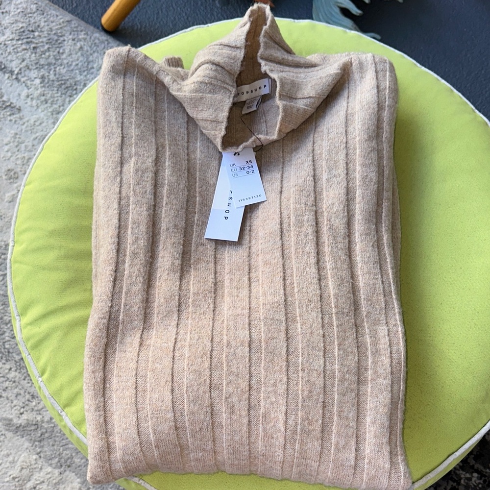 TopShop Long Mock Turtle Neck Sweater